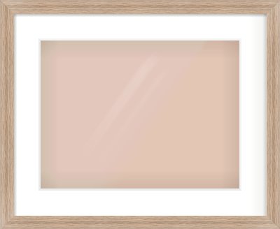Light Walnut Flat Frame for 406 × 305mm artwork, with Smooth White Single Mount