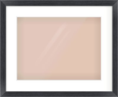 Black Wood Grain Flat Frame for 406 × 305mm artwork, with Smooth White Single Mount