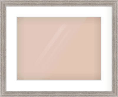 Grey Flat Frame for 406 × 305mm artwork, with Smooth White Single Mount