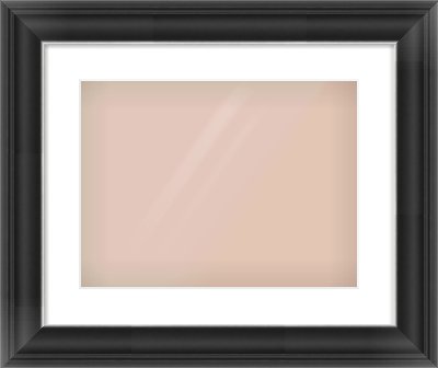 Black/Silver Scoop Frame for 406 × 305mm artwork, with Smooth White Single Mount