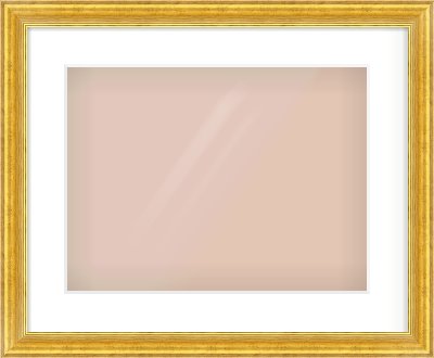 Gold Reverse Frame for 406 × 305mm artwork, with Smooth White Single Mount
