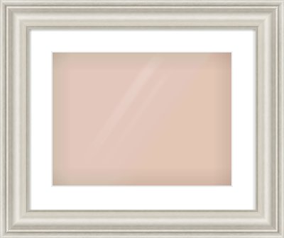 Silver Scoop Frame for 406 × 305mm artwork, with Smooth White Single Mount