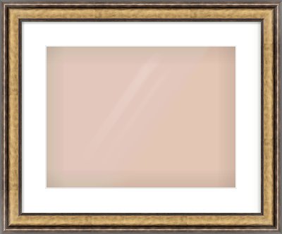 Gold Spoon Frame for 406 × 305mm artwork, with Smooth White Single Mount