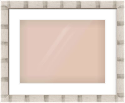 Silver Flat Frame for 406 × 305mm artwork, with Smooth White Single Mount