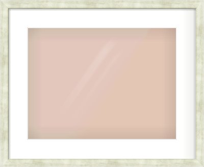 Champagne Flat Frame for 406 × 305mm artwork, with Smooth White Single Mount