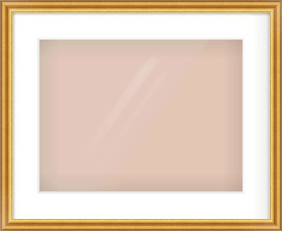 Gold Reverse Frame for 406 × 305mm artwork, with Smooth White Single Mount