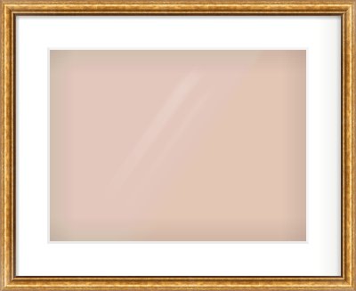 Gold Cushion Frame for 406 × 305mm artwork, with Smooth White Single Mount