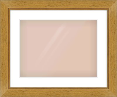 Gold Flat Frame for 406 × 305mm artwork, with Smooth White Single Mount