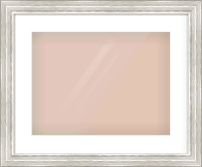 Silver Scoop Frame for 406 × 305mm artwork, with Smooth White Single Mount