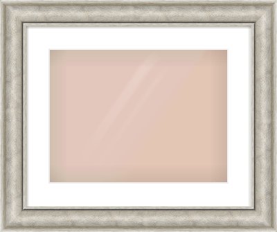 Silver Scoop Frame for 406 × 305mm artwork, with Smooth White Single Mount