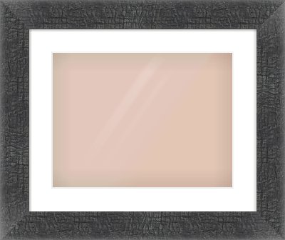 Carbon Flat Frame for 406 × 305mm artwork, with Smooth White Single Mount