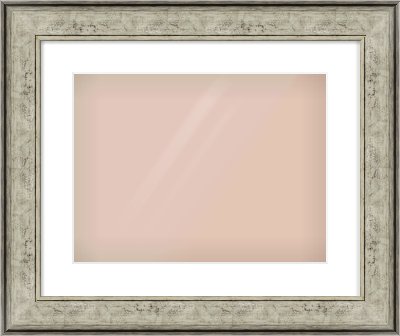Silver Flat Frame for 406 × 305mm artwork, with Smooth White Single Mount