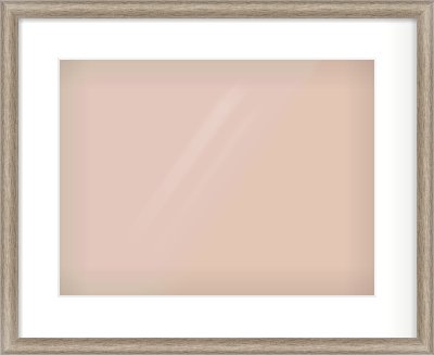 Silver Cushion Frame for 406 × 305mm artwork, with Smooth White Single Mount