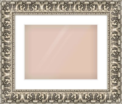 Silver Reverse Frame for 406 × 305mm artwork, with Smooth White Single Mount