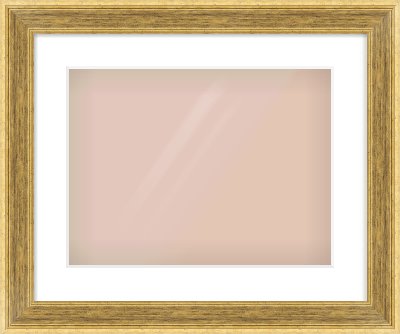 Gold Flat Frame for 406 × 305mm artwork, with Smooth White Single Mount
