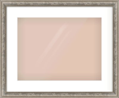 Silver Dome Frame for 406 × 305mm artwork, with Smooth White Single Mount