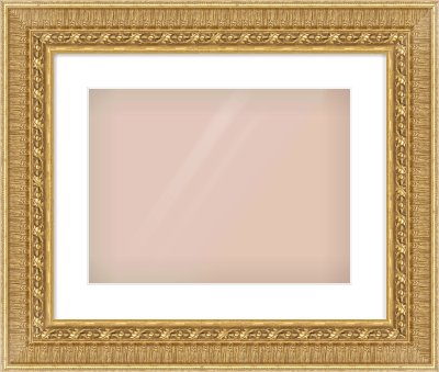 Gold Reverse Frame for 406 × 305mm artwork, with Smooth White Single Mount