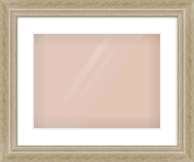 Ivory Scoop Frame for 406 × 305mm artwork, with Smooth White Single Mount