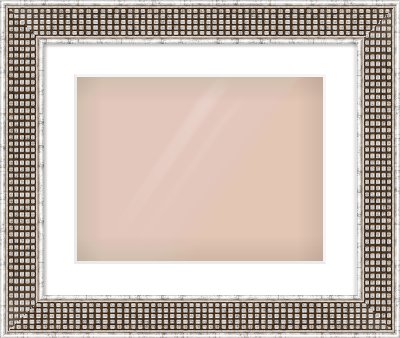 Silver Flat Frame for 406 × 305mm artwork, with Smooth White Single Mount