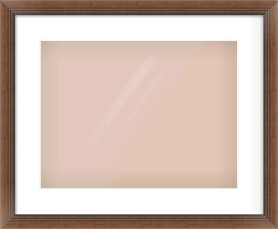 Brown Flat Frame for 406 × 305mm artwork, with Smooth White Single Mount