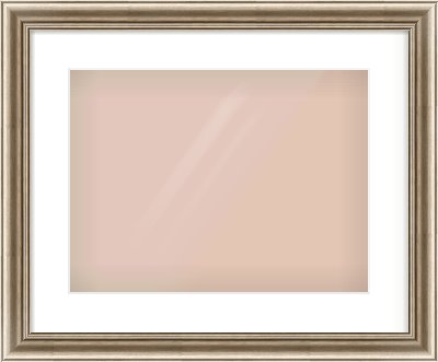Silver Cushion Frame for 406 × 305mm artwork, with Smooth White Single Mount