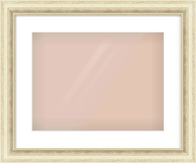 Ivory Distressed Frame for 406 × 305mm artwork, with Smooth White Single Mount