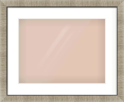 Silver & Black Sided Flat Frame for 406 × 305mm artwork, with Smooth White Single Mount