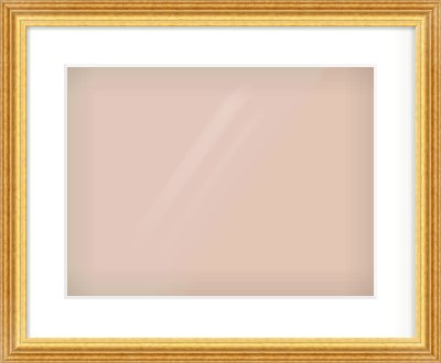 Gold Reverse Frame for 406 × 305mm artwork, with Smooth White Single Mount