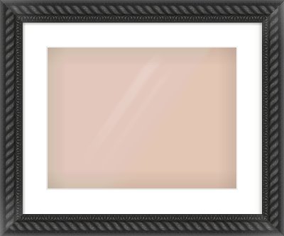 Black/Gold Dome Frame for 406 × 305mm artwork, with Smooth White Single Mount