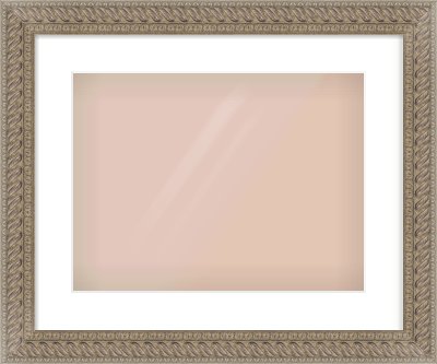 Silver Dome Frame for 406 × 305mm artwork, with Smooth White Single Mount