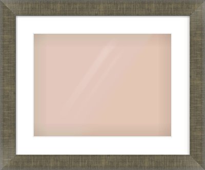 Brushed Pewter Flat Frame for 406 × 305mm artwork, with Smooth White Single Mount