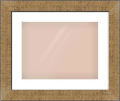 Bronze Flat Frame for 406 × 305mm artwork, with Smooth White Single Mount