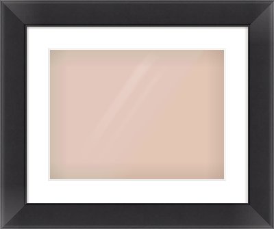 Black Flat Frame for 406 × 305mm artwork, with Smooth White Single Mount