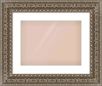 Silver Reverse Frame for 406 × 305mm artwork, with Smooth White Single Mount