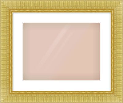 Gold Reverse Frame for 406 × 305mm artwork, with Smooth White Single Mount