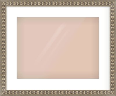 Silver Cushion Frame for 406 × 305mm artwork, with Smooth White Single Mount