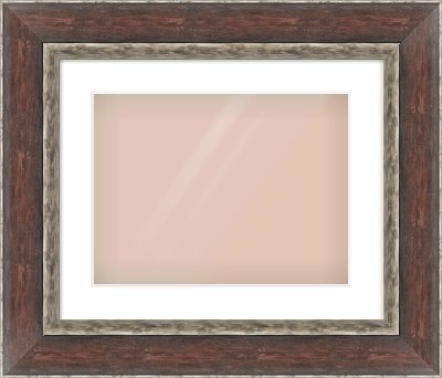 Brown Reverse Frame for 406 × 305mm artwork, with Smooth White Single Mount