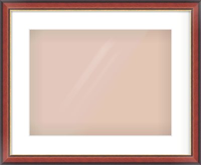 Brown Cushion Frame for 406 × 305mm artwork, with Smooth White Single Mount