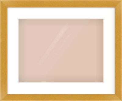 Gold Flat Frame for 406 × 305mm artwork, with Smooth White Single Mount
