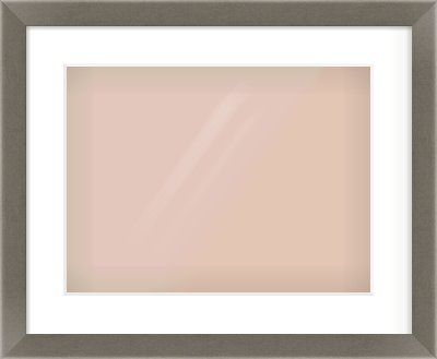 Pewter Flat Frame for 406 × 305mm artwork, with Smooth White Single Mount
