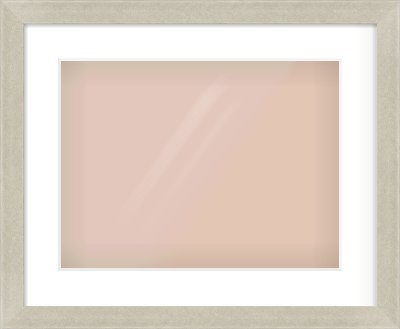 Silver Flat Frame for 406 × 305mm artwork, with Smooth White Single Mount
