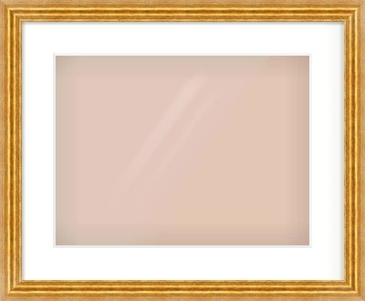 Gold Reverse Frame for 406 × 305mm artwork, with Smooth White Single Mount