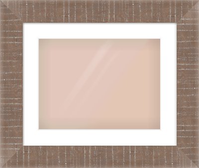 Rough Cut Effect Flat Frame for 406 × 305mm artwork, with Smooth White Single Mount