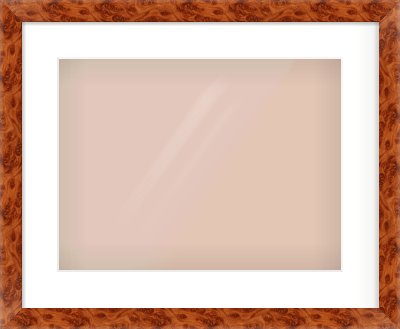 Brown Flat Frame for 406 × 305mm artwork, with Smooth White Single Mount