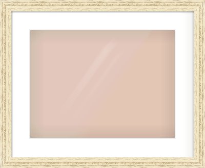 Distressed Cream Wood Grain Flat Frame for 406 × 305mm artwork, with Smooth White Single Mount