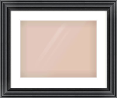 Black Spoon Frame for 406 × 305mm artwork, with Smooth White Single Mount