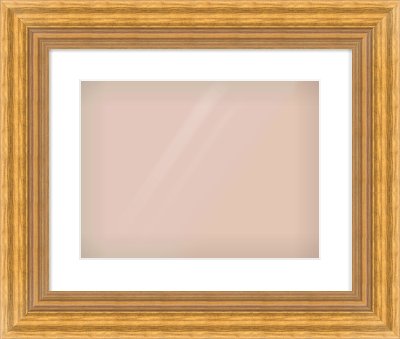 Gold Reverse Frame for 406 × 305mm artwork, with Smooth White Single Mount