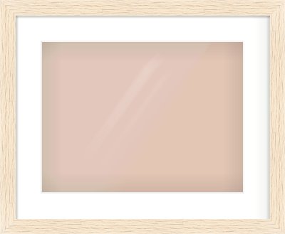 Ivory Flat Frame for 406 × 305mm artwork, with Smooth White Single Mount