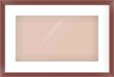 Maroon Paint Flat Frame for 16 × 9in artwork, with Smooth White Single Mount