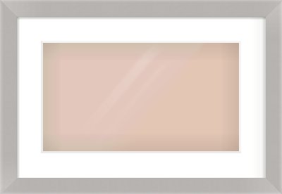 Grey Flat Frame for 16 × 9in artwork, with Smooth White Single Mount